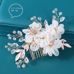 Trendy Wedding Hair Accessories Hair Comb Pearl Headdress Bridal Flower Hair Comb woman Tiara Prom Handmade Hair ornaments