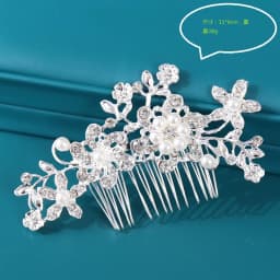 Trendy Wedding Hair Accessories Hair Comb Pearl Headdress Bridal Flower Hair Comb woman Tiara Prom Handmade Hair ornaments