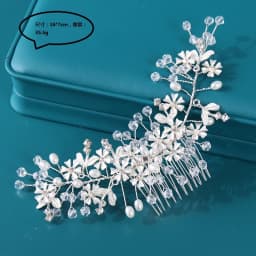 Trendy Wedding Hair Accessories Hair Comb Pearl Headdress Bridal Flower Hair Comb woman Tiara Prom Handmade Hair ornaments