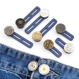 6Pcs Sewing Buttons Adjustable Disassembly Retractable Jeans Waist Button Metal Extended Buckles Pant Waistband Expander