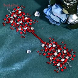 YouLaPan Bride Pearl Headband Rhinestone Chain Wedding Women Hair Pieces Handmade Headwear Trendy Party Hair Accessories HP739