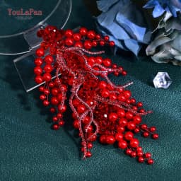 YouLaPan Bride Pearl Headband Rhinestone Chain Wedding Women Hair Pieces Handmade Headwear Trendy Party Hair Accessories HP739