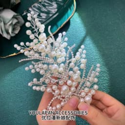 YouLaPan Bride Pearl Headband Rhinestone Chain Wedding Women Hair Pieces Handmade Headwear Trendy Party Hair Accessories HP739
