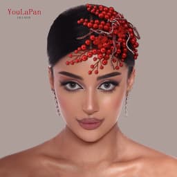 YouLaPan Bride Pearl Headband Rhinestone Chain Wedding Women Hair Pieces Handmade Headwear Trendy Party Hair Accessories HP739