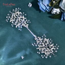 YouLaPan Bride Pearl Headband Rhinestone Chain Wedding Women Hair Pieces Handmade Headwear Trendy Party Hair Accessories HP739