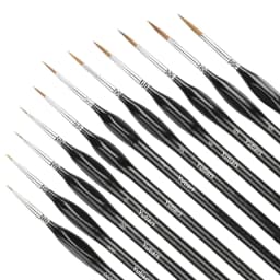 Yutiars Detail Paint Brushes Set, 11 Pcs Miniature Brushes for Fine Detailing & Art Painting - Acrylic, Oil, Watercolors & Paint