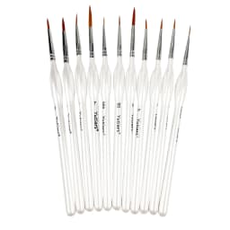 Yutiars Detail Paint Brushes Set, 11 Pcs Miniature Brushes for Fine Detailing & Art Painting - Acrylic, Oil, Watercolors & Paint