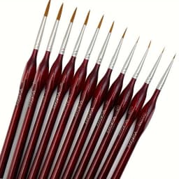 Yutiars Detail Paint Brushes Set, 11 Pcs Miniature Brushes for Fine Detailing & Art Painting - Acrylic, Oil, Watercolors & Paint