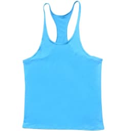 European American Summer New Casual Exercise Workout Training Vest Men's Solid Color plus Size I-Shaped Vest
