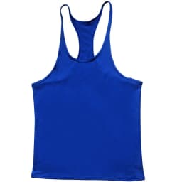 European American Summer New Casual Exercise Workout Training Vest Men's Solid Color plus Size I-Shaped Vest