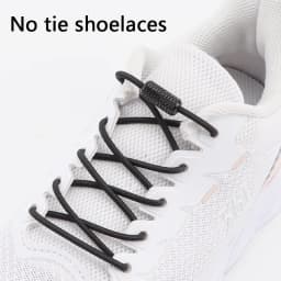 Round Elastic Shoe Laces No Tie Shoelaces Sneakers Shoelace Without Ties Metal Capsules Lock Shoes Accessories for Kids Adult