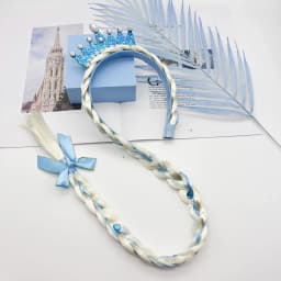 Frozen Wig Braid Princess Hairband Girl Elsa Snowflake Blue Pink Headband Hair Accessories Queen Headdress baby Girls Weaving