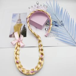 Frozen Wig Braid Princess Hairband Girl Elsa Snowflake Blue Pink Headband Hair Accessories Queen Headdress baby Girls Weaving