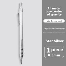 0.3 0.5 0.7 mm Mechanical Pencil Low Center of Gravity Metal Writing Art Drawing Painting Automatic Pencil Office School Supply