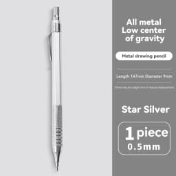 0.3 0.5 0.7 mm Mechanical Pencil Low Center of Gravity Metal Writing Art Drawing Painting Automatic Pencil Office School Supply