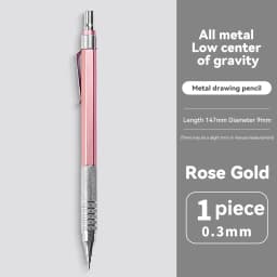0.3 0.5 0.7 mm Mechanical Pencil Low Center of Gravity Metal Writing Art Drawing Painting Automatic Pencil Office School Supply