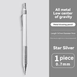0.3 0.5 0.7 mm Mechanical Pencil Low Center of Gravity Metal Writing Art Drawing Painting Automatic Pencil Office School Supply