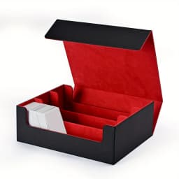 Trading Card Storage Box, Can Hold 1800+ Single Decks, Magnetic Closure PU Leather Card Box, Fits for TCG, Yugioh Cards