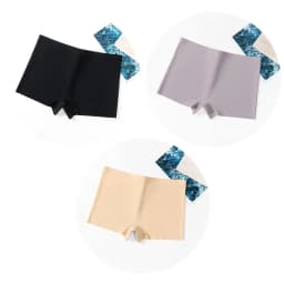 WarmSteps 3PCS/Set Women's Panties Seamless Female Boxers Breathable Silk Satin Underwear Comfort Lingerie Sport Woman Boyshorts