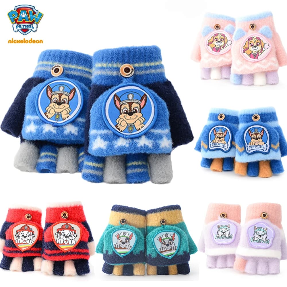 Genuine Paw Patrol Winter KIDS Glove Chase Marshall Skye Everest Rubble Zuma Rocky Ryder Children Mittens Christmas Gift 2-6T