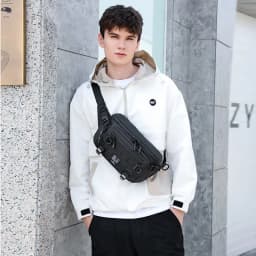 OZUKO Tactical Bag Fanny Pack Outdoor Sports Tactical Multifunction Waterproof Male Chest Bag Mens Crossbody Bags