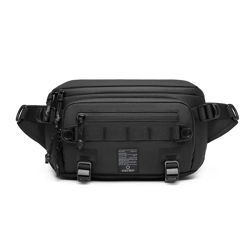 OZUKO Tactical Bag Fanny Pack Outdoor Sports Tactical Multifunction Waterproof Male Chest Bag Mens Crossbody Bags