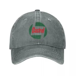 Castrol Men Baseball Cap Retro Oil Gas Logo Car Motorsport Distressed Denim Washed Caps Hat Outdoor Adjustable Snapback Hat