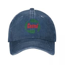 Castrol Men Baseball Cap Retro Oil Gas Logo Car Motorsport Distressed Denim Washed Caps Hat Outdoor Adjustable Snapback Hat