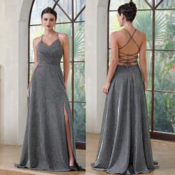 Navy Blue Spaghetti Straps A-Line Side Slit Sleeveless Satin Long Bridesmaid Dresses Women Elegant Formal Prom Party Gowns