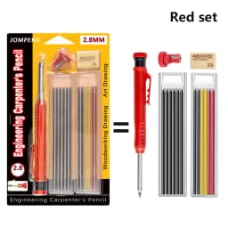 Solid Carpenter Pencil Set Deep Hole Marking Tool Pen Built In Pencil Sharpener Carpenter Lead Core Automatic Pencil Drawing Pen