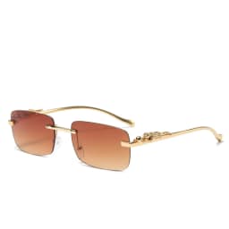 American Luxury Brand Women's Sunglasses Outdoor Leisure Beach Men's Sun Shades Leopard Head Ultra Light Frame Sun Glaases UV400