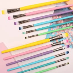 Round Pointed Tip Brush Nylon Hair Artist Acrylic Paint Brushes 6 Pieces Sets Fine Tip Paint Brush Set for Watercolor