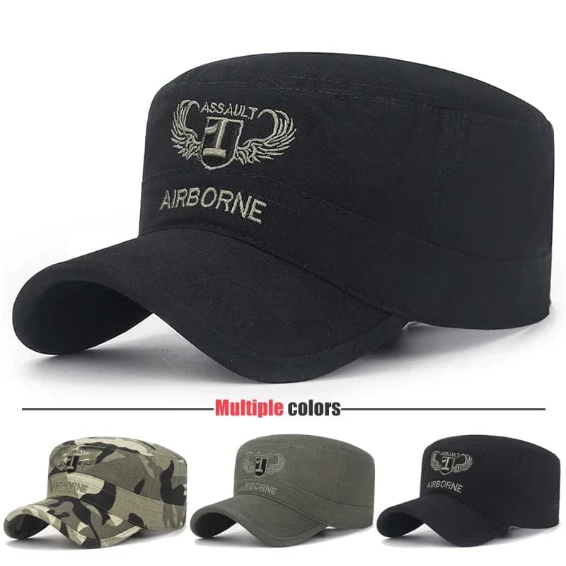 New Spring and Autumn Seasons Outdoor Camouflage Sports Flat Cap Mens and Womens Leisure Sunshade Cotton Embroidered Hat