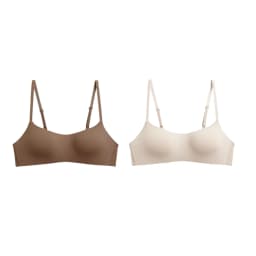 2Pcs/Set Non-wire Bras Women's Seamless U-Neck Fixed Cup Bra Small Breast Sexy Lingerie Everyday Comfort Bralette Intimates