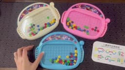 1 PCS Children's Magnetic Doodle Board with Pen & Beads Drawing Toy for 3-8 Years Kids Educational Boy Girl Montessori Gift
