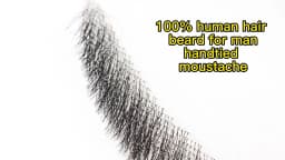 Black Fake Face Beard Mustache For Men Natural Human Hair Invisible Swiss Lace Brown Straight Thick Facial False Beard Makeup