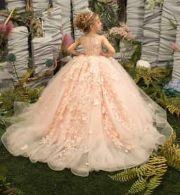 Cute Flower Girl Dresses for Wedding Big Bow Appliques Long Little Pageant Gowns Girls White Tulle First Communion Gowns