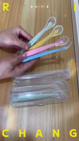 BPA Free Baby Silicone Spoons First Stage Infant Soft Spoons Baby Training Feeding Spoon Toddler Complementary Food Spoon