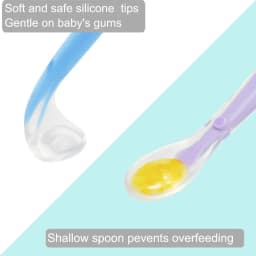 BPA Free Baby Silicone Spoons First Stage Infant Soft Spoons Baby Training Feeding Spoon Toddler Complementary Food Spoon