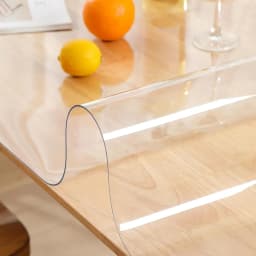 1.5mm Thick Clear PVC Tablecloth, Heat-Resistant Waterproof Oil-Proof Dining Mat for Kitchen Table, Multiple Sizes