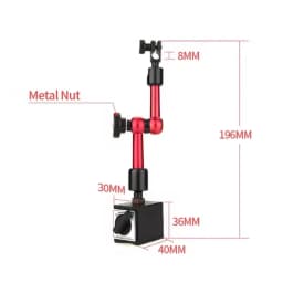 Dial Indicator Set 0.01mm Resolution Precision Test Indicator With Universal Flexible Magnetic Base Stand Holder For Calibration