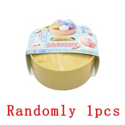 Colorful Dumpling Squishes Stress Balls Fidget Sensory Toys Simulation Food Squishies Bun with Steamer Squeeze Dough Ball Gifts