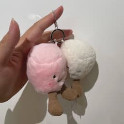 Sky Dragon Pendant Marshmallow Plush Keychain Cherry Plush Keychain Golf Series Plush Toy Backpack Charm Halloween Gift