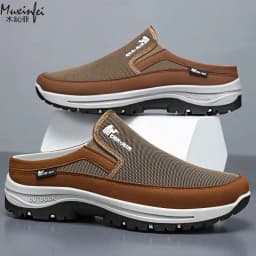 Men's Shoes 2026 Spring New Versatile Casual Half Top Single Shoes Comfortable, Breathable, Odorous Foot Size 39-47