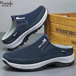 Men's Shoes 2026 Spring New Versatile Casual Half Top Single Shoes Comfortable, Breathable, Odorous Foot Size 39-47