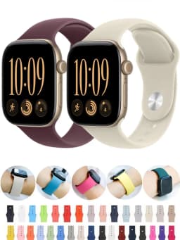 Straps For Apple Watch Bands 44mm 40mm 45mm 41mm 49mm 46mm 42mm Correa Silicone Bracelet iwatch Series 12 11 10 8 SE 9 Ultra 3 4