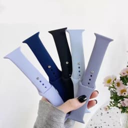 Straps For Apple Watch Bands 44mm 40mm 45mm 41mm 49mm 46mm 42mm Correa Silicone Bracelet iwatch Series 12 11 10 8 SE 9 Ultra 3 4