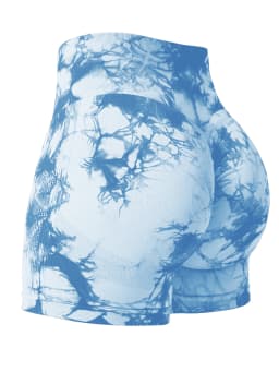 2024 Summer New 16 Color Sexy Tie Dye Shorts Woman Fitness Seamless Butt Lifting Shorts One Pieces Activewear Running Outdoors