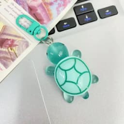 Cartoon Resin Luminous Turtle Ornament Keychain Glow-in-the-dark Color Turtle Keyring Bag Pendant Accessor Girlfriends Gifts