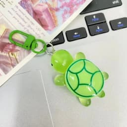 Cartoon Resin Luminous Turtle Ornament Keychain Glow-in-the-dark Color Turtle Keyring Bag Pendant Accessor Girlfriends Gifts